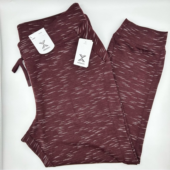 Xersion Women’s Bold Burgundy Mid Rise Moisture Wicking Jogger Pant Sizes L XL - Picture 5 of 10